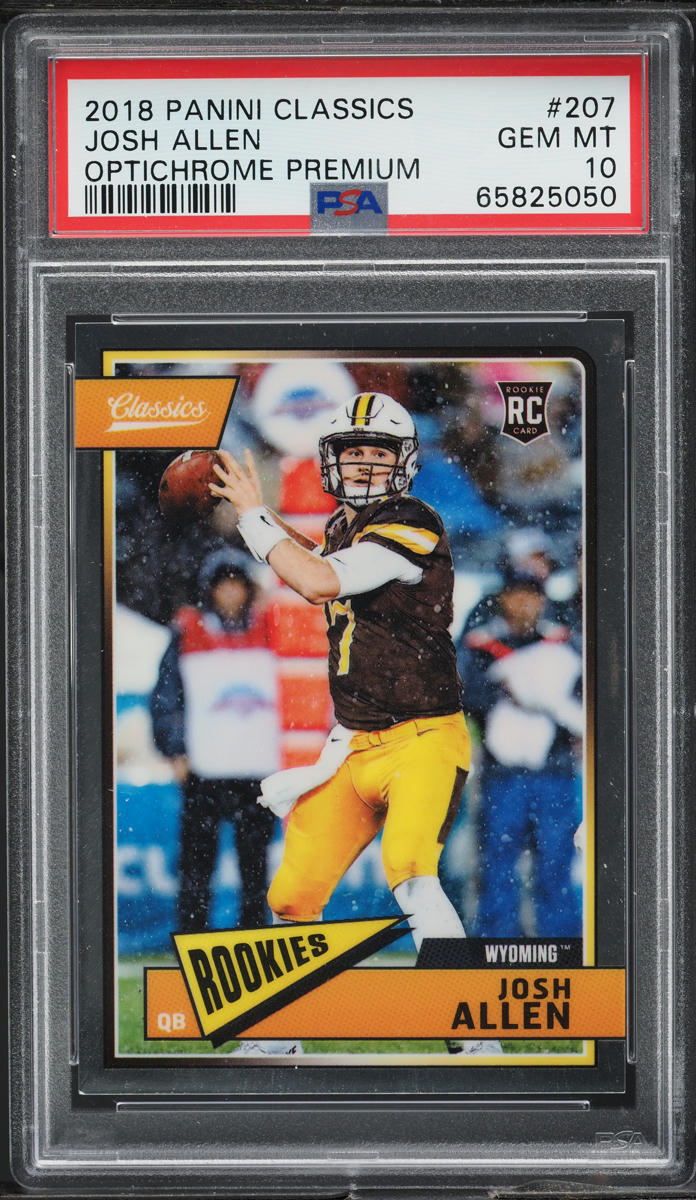 2018 Panini Classics Optichrome Premium Josh Allen ROOKIE #207 PSA 10 GEM MINT