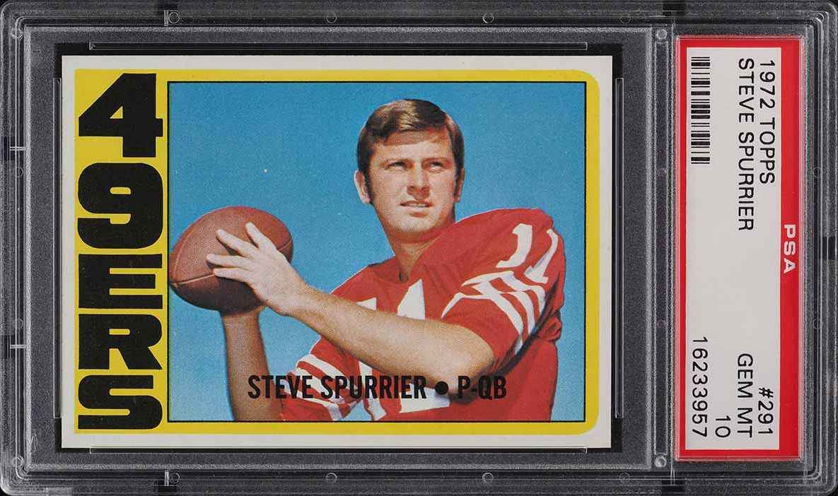 1972 Topps Football Steve Spurrier ROOKIE RC #291 PSA 10 GEM MT