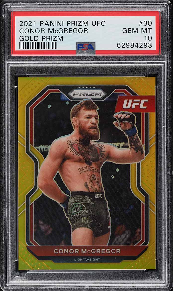 2021 Panini Prizm UFC Gold Prizms Conor McGregor /10 #30 PSA 10 GEM MINT