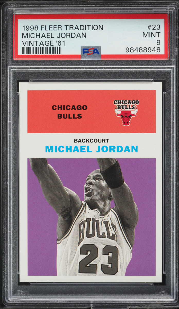 1998 Fleer Tradition Vintage '61 Michael Jordan #23 PSA 9 MINT