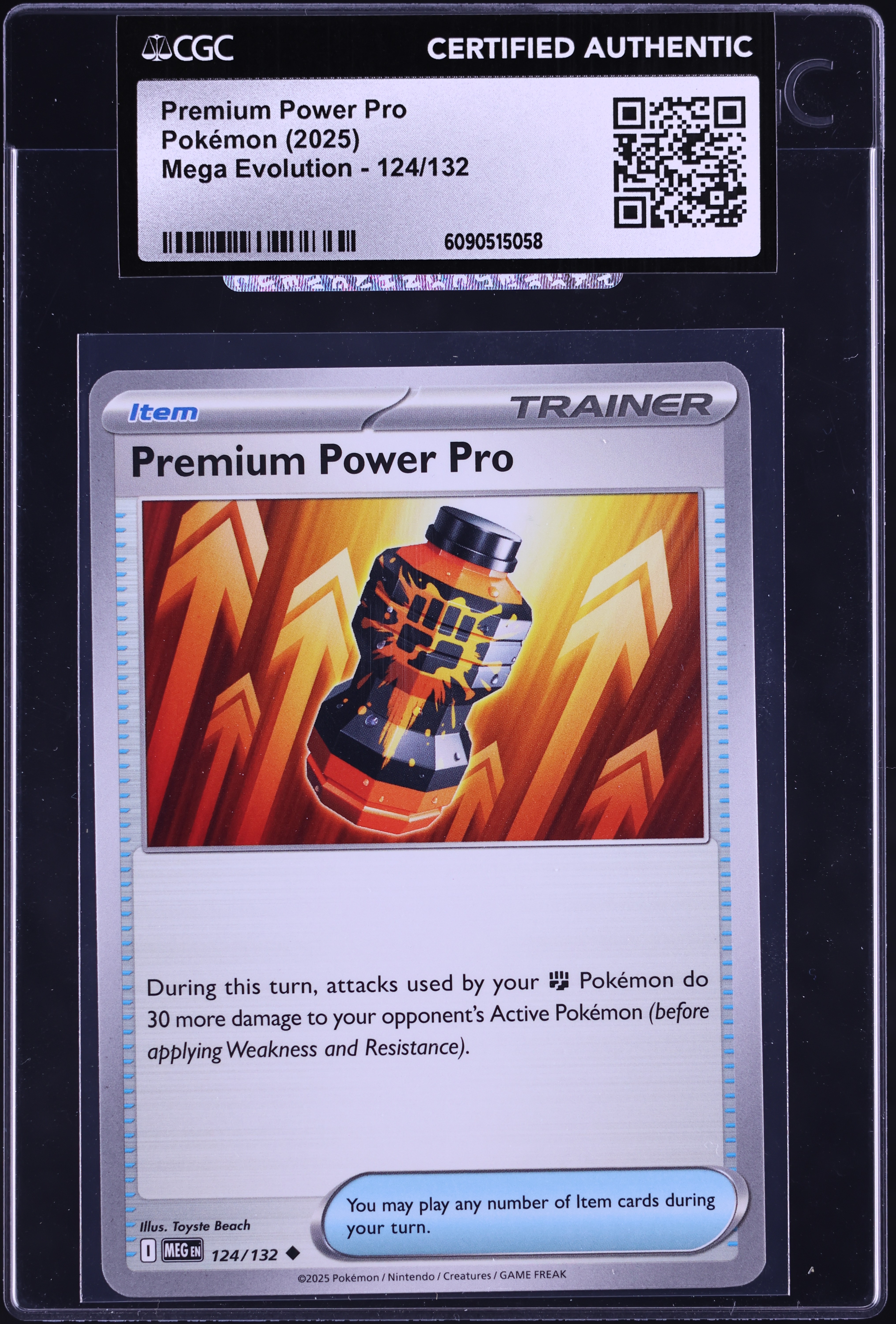 2025 Pokemon Mega Evolution Premium Power Pro #124 CGC AUTH