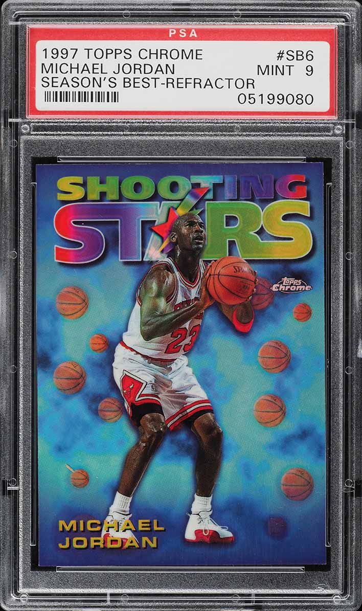 1997 Topps Chrome Season's Best Refractor Michael Jordan #6 PSA 9 MINT