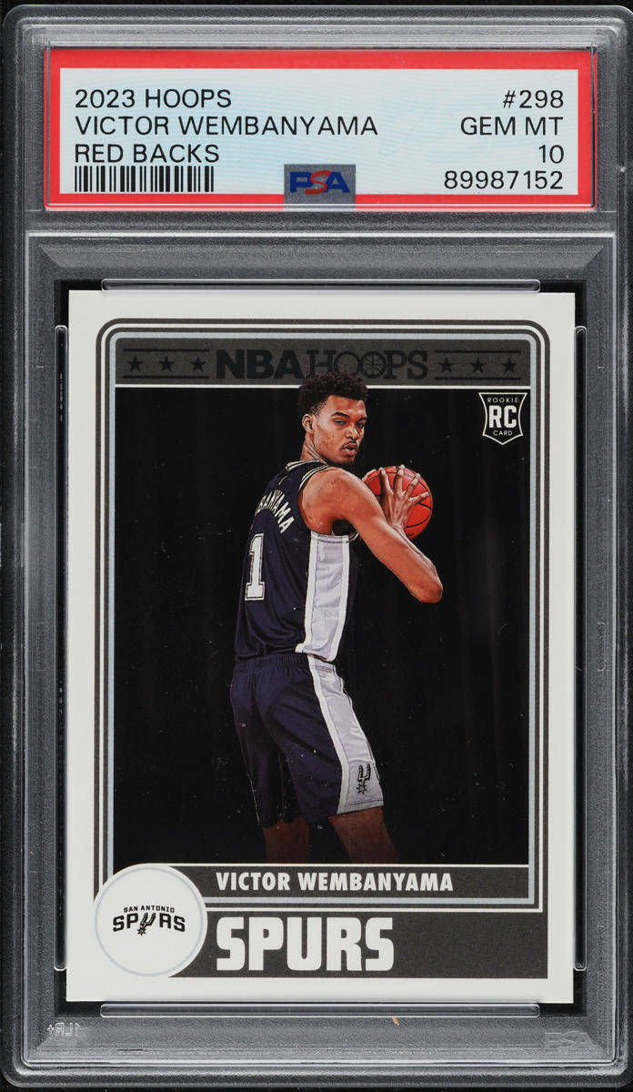 2023 Hoops Red Backs Victor Wembanyama ROOKIE #298 PSA 10 GEM MINT