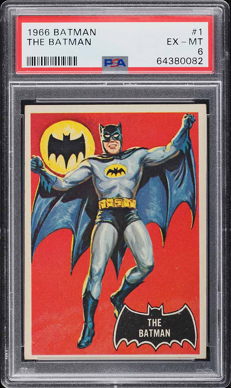1966 Topps Batman Black Bat The Batman #1 PSA 6 EXMT