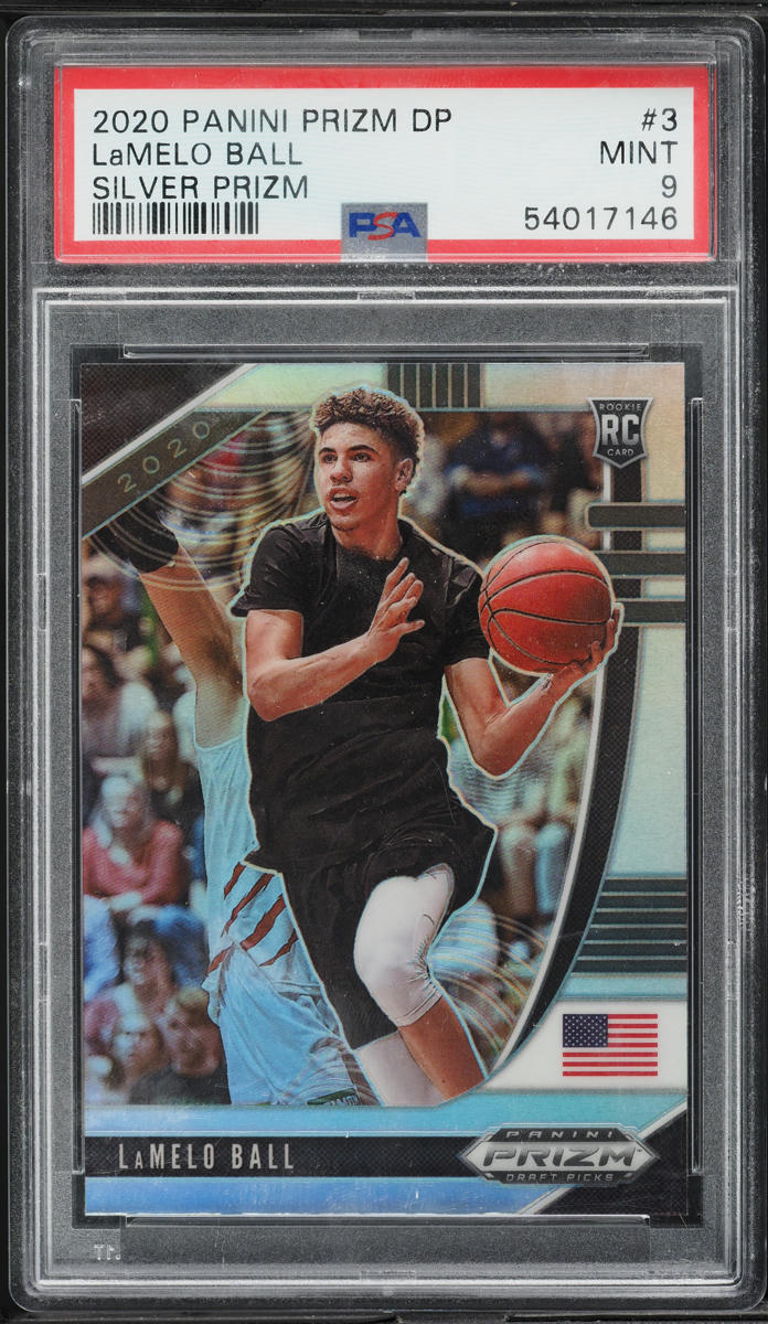 2020 Panini Prizm Draft Picks Silver LaMelo Ball ROOKIE #3 PSA 9 MINT