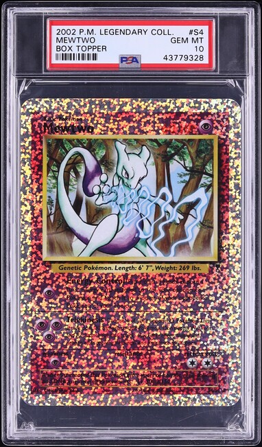 2002 Pokemon Legendary Collection Box Topper Mewtwo #S4 PSA 10 GEM MINT