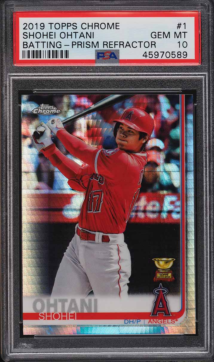 2019 Topps Chrome Batting Prism Refractor Shohei Ohtani #1 PSA 10 GEM MINT
