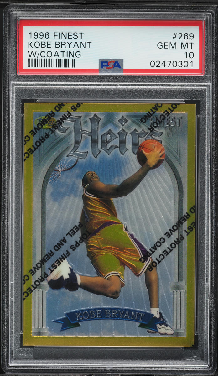 1996 Finest Basketball w/ Coating Kobe Bryant ROOKIE #269 PSA 10 GEM MINT