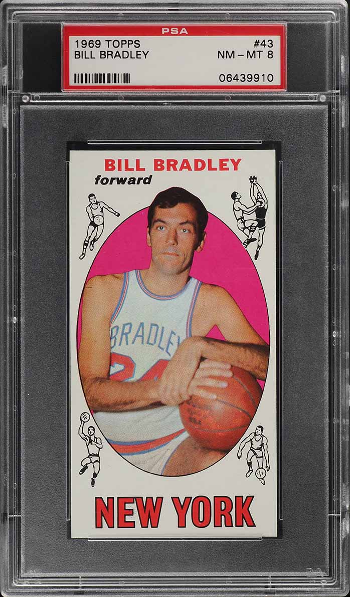 1969 Topps Basketball Bill Bradley ROOKIE #43 PSA 8 NM-MT