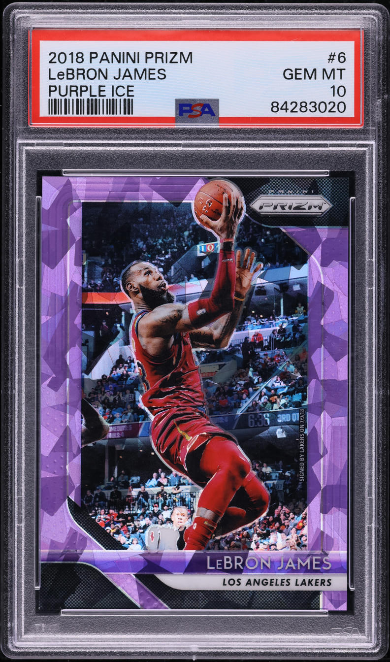 2018 Panini Prizm Purple Ice LeBron James /149 #6 PSA 10 GEM MINT