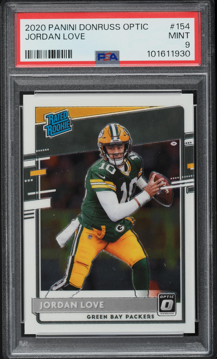 2020 Donruss Optic Jordan Love ROOKIE #154 PSA 9 MINT