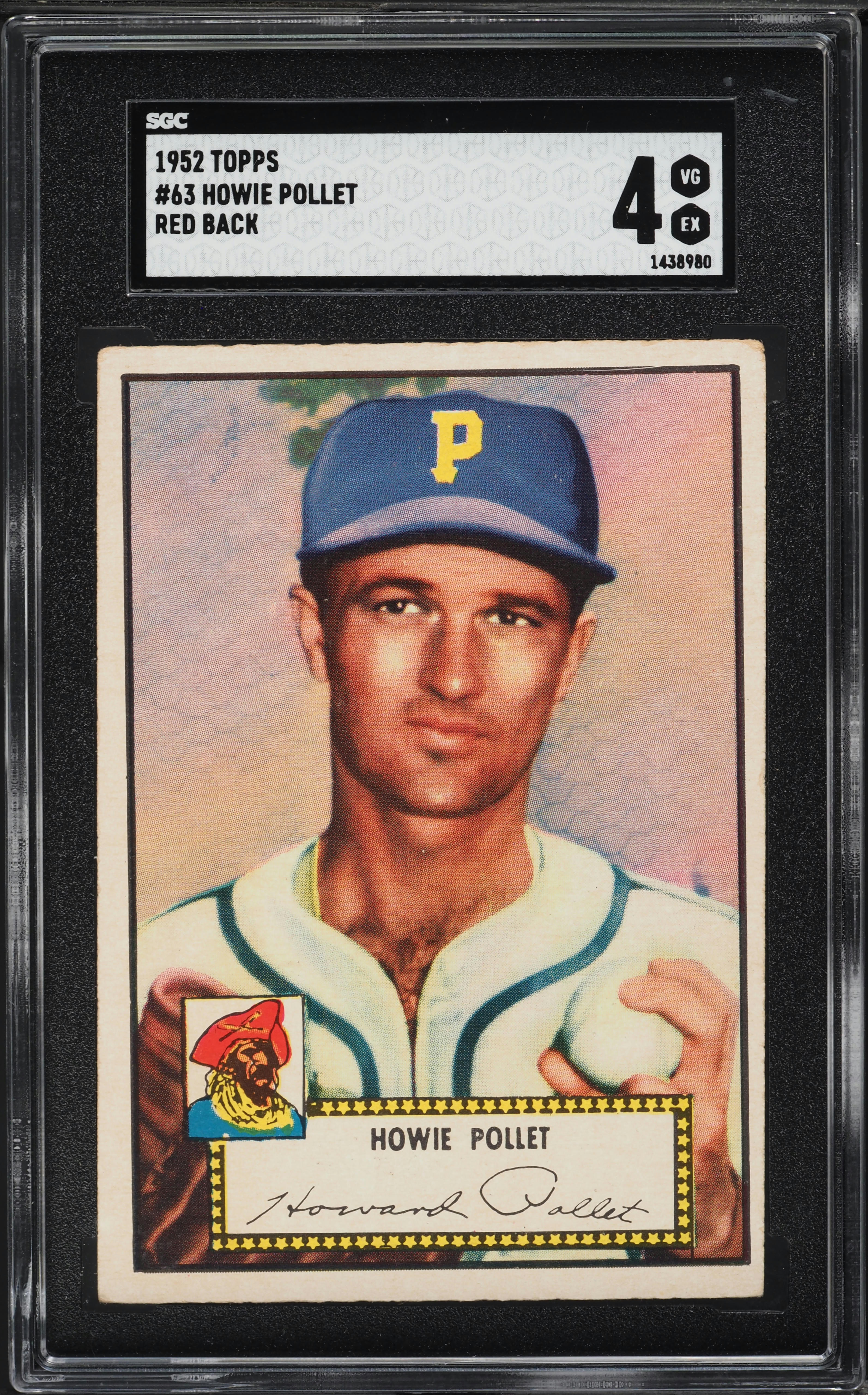 1952 Topps Howie Pollet #63 SGC 4 VGEX