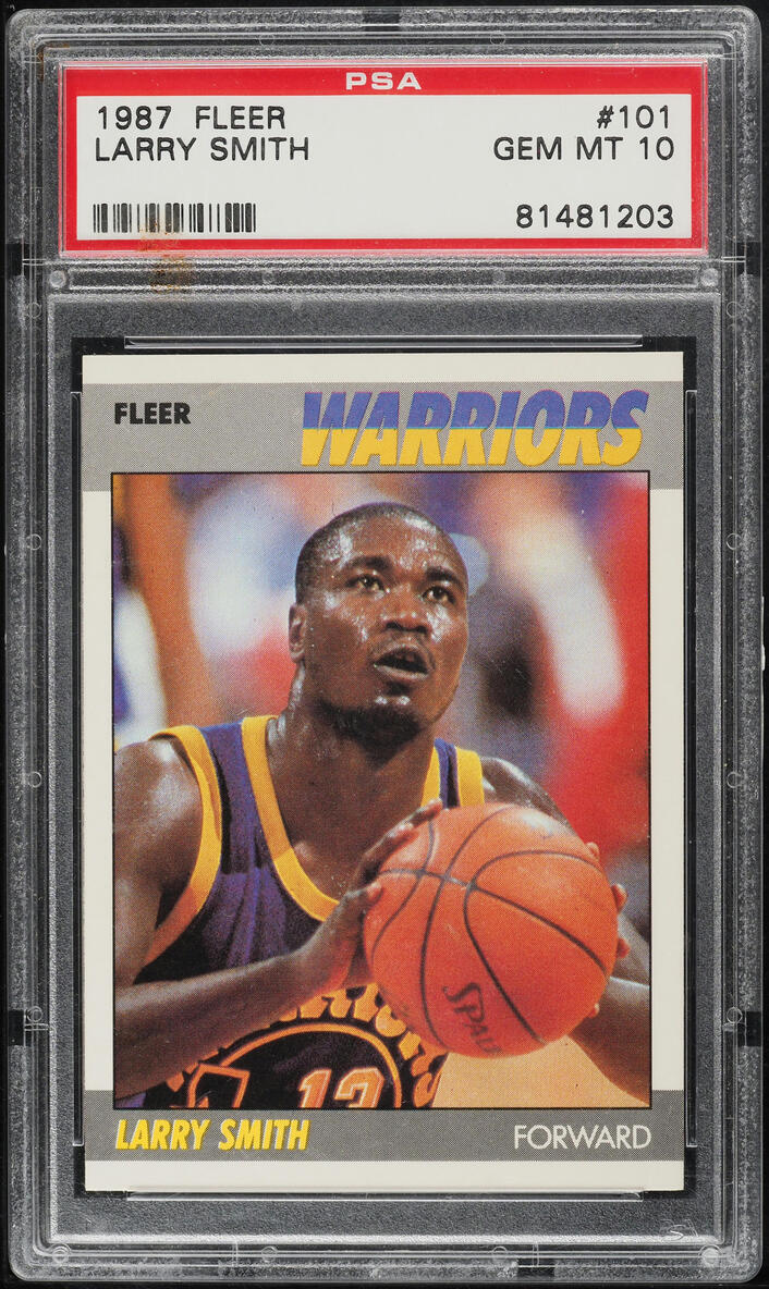 1987 Fleer Basketball Larry Smith #101 PSA 10 GEM MINT