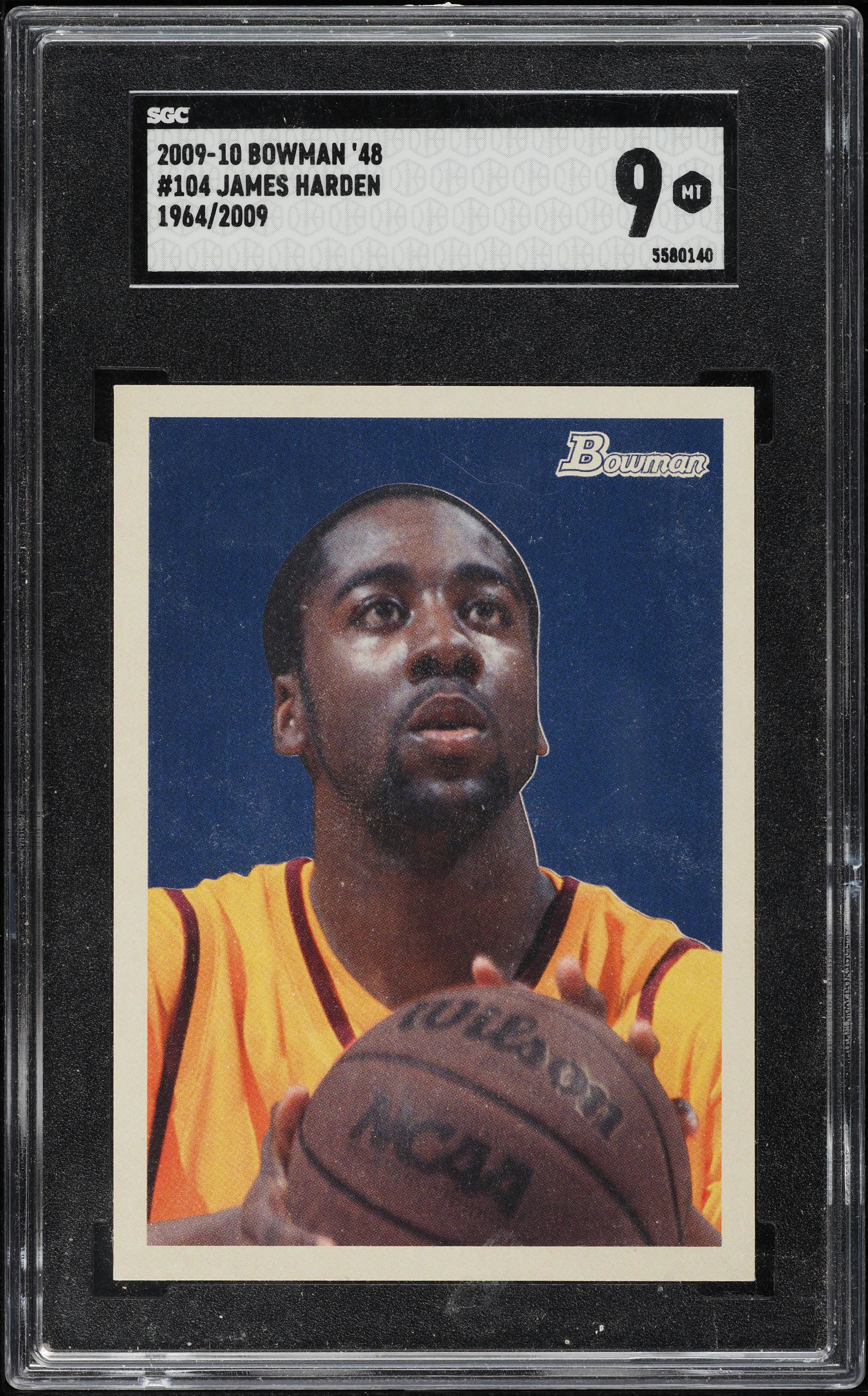 2009 Bowman '48 James Harden ROOKIE /2009 #104 SGC 9 MINT