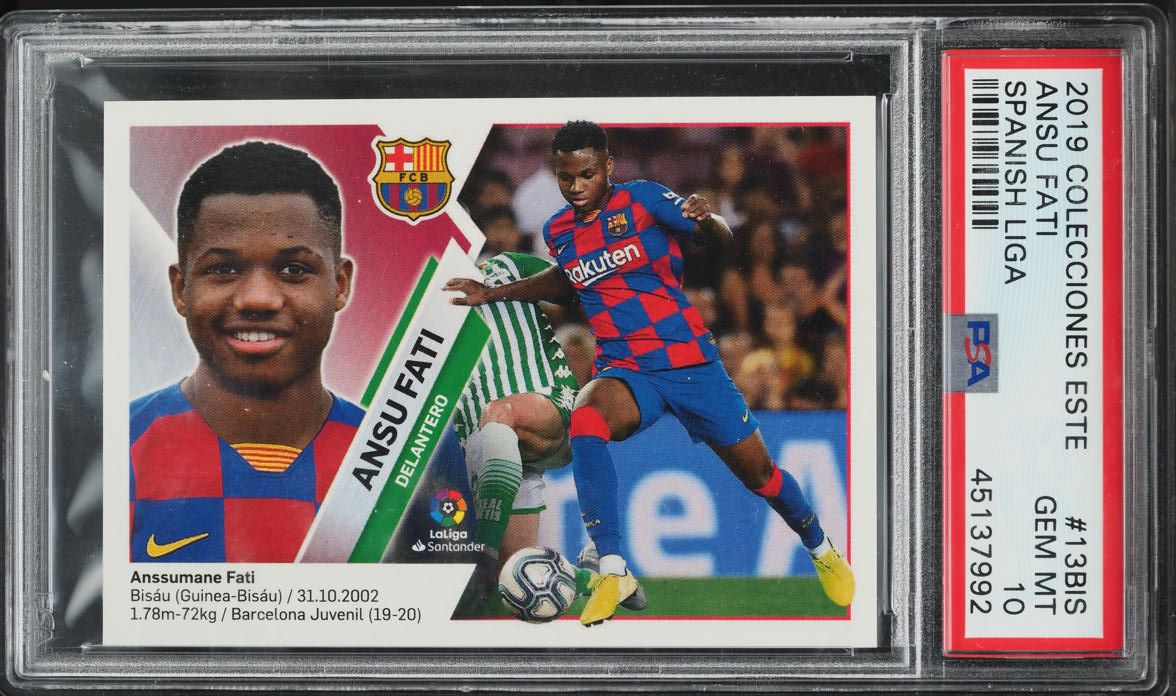 2019 Colecciones Este Spanish Liga Ansu Fati ROOKIE #13BIS PSA 10 GEM MINT