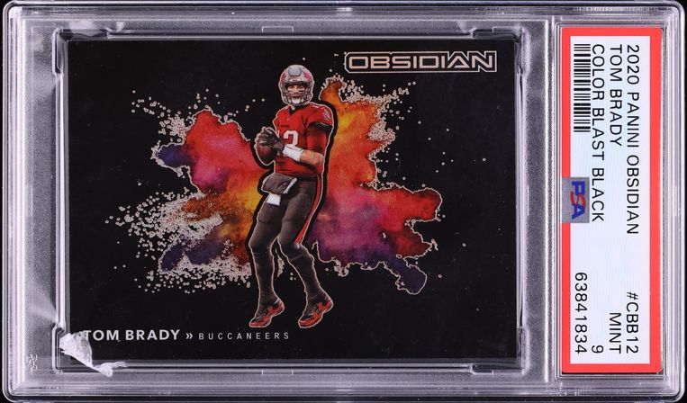 2020 Panini Obsidian Color Blast Black Tom Brady #CBB12 PSA 9 MINT
