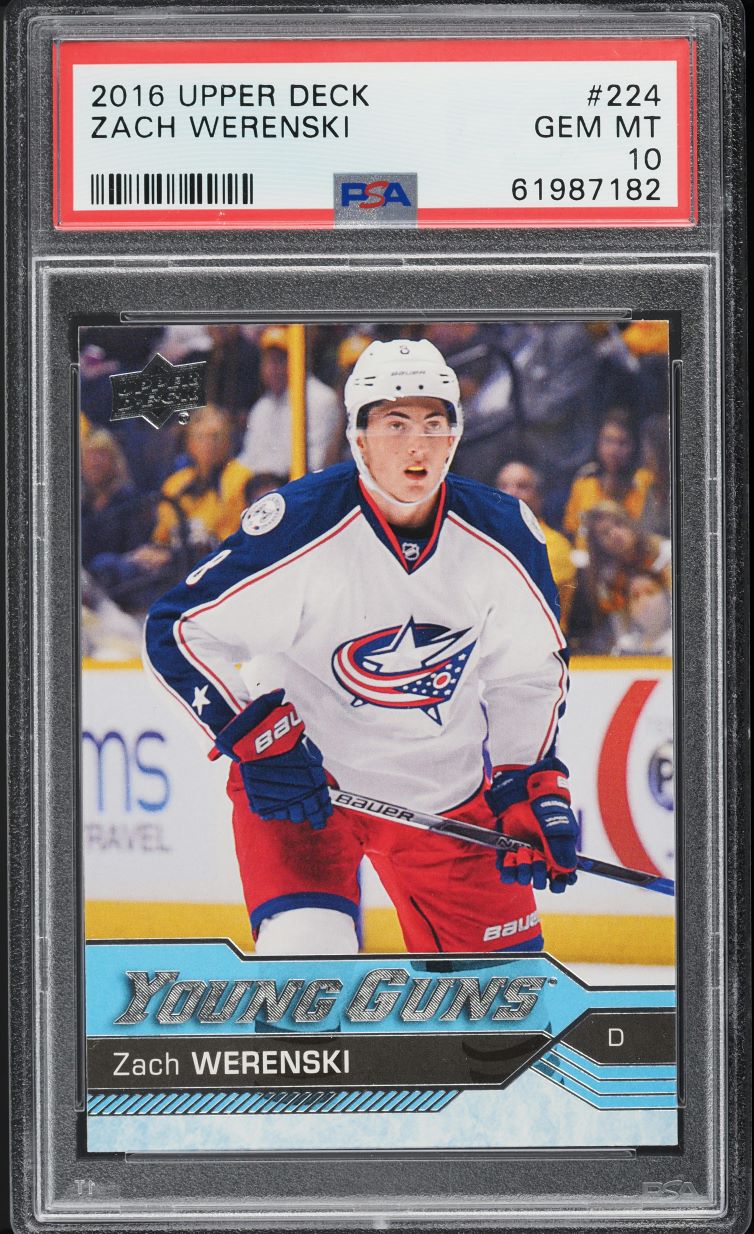 2016 Upper Deck Young Guns Zach Werenski ROOKIE #224 PSA 10 GEM MINT