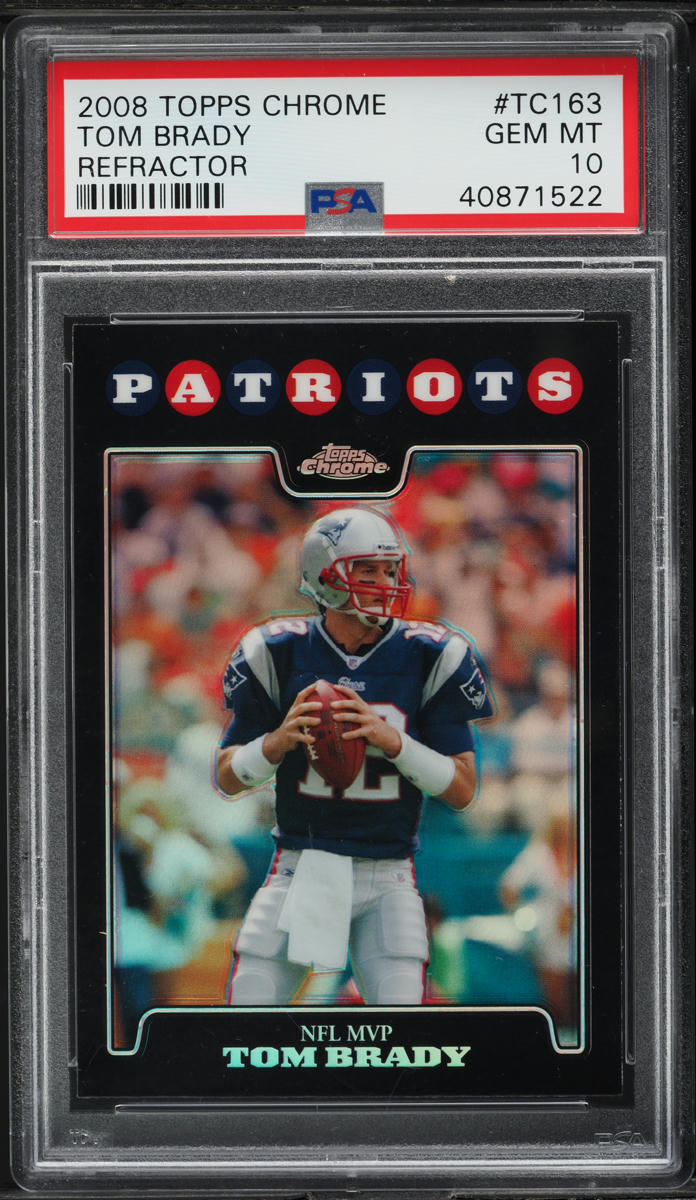 2008 Topps Chrome Refractor Tom Brady #TC163 PSA 10 GEM MINT