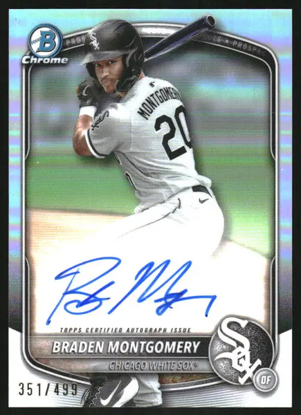 2025 Bowman Chrome Autographs Refractor #CPA-BM Braden Montgomery Auto /499