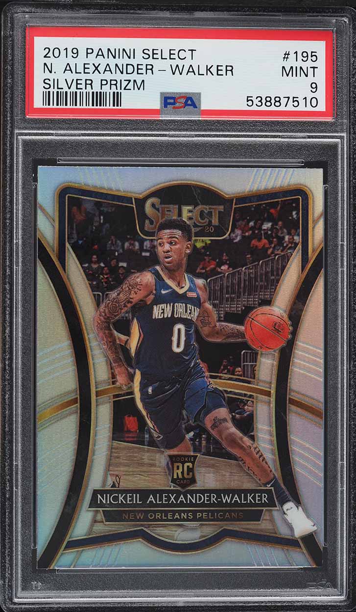 2019 Select Premier Level Silver Prizm Nickeil Alexander-Walker RC #195 PSA 9
