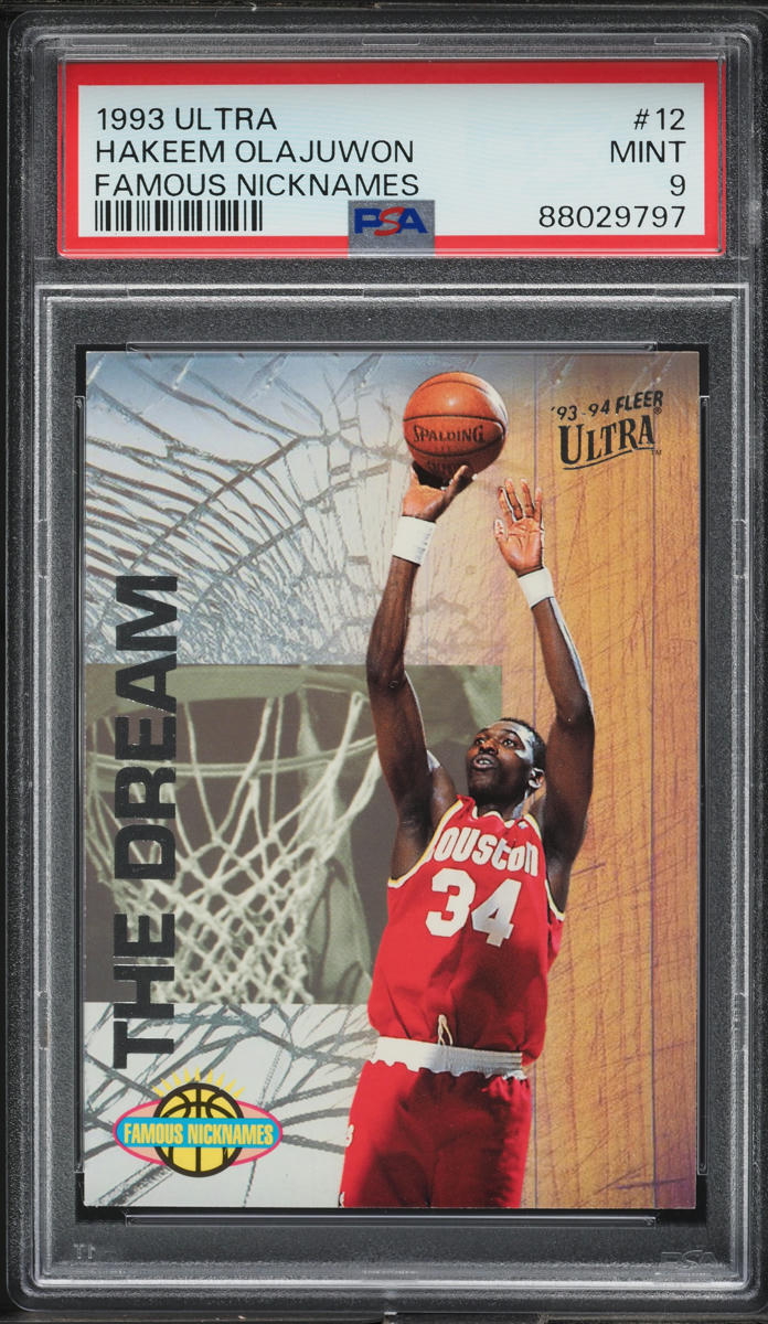 1993 Ultra Famous Nicknames Hakeem Olajuwon #12 PSA 9 MINT