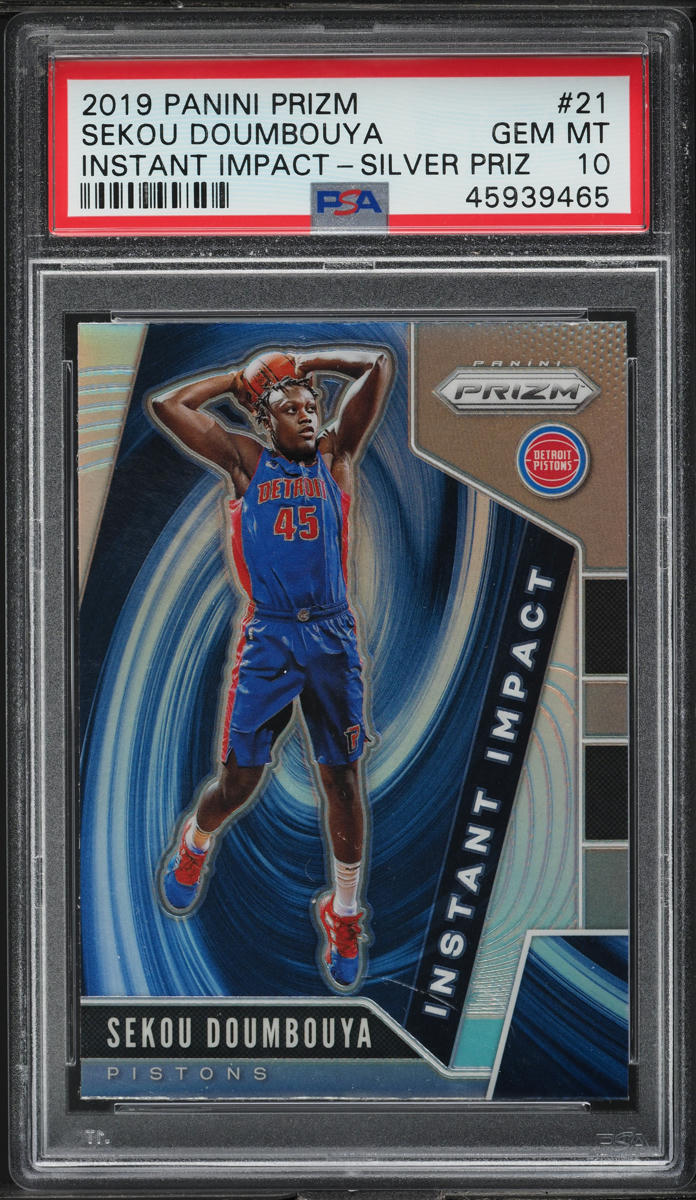2019 Panini Prizm Instant Impact Silver Sekou Doumbouya ROOKIE #21 PSA 10 GEM