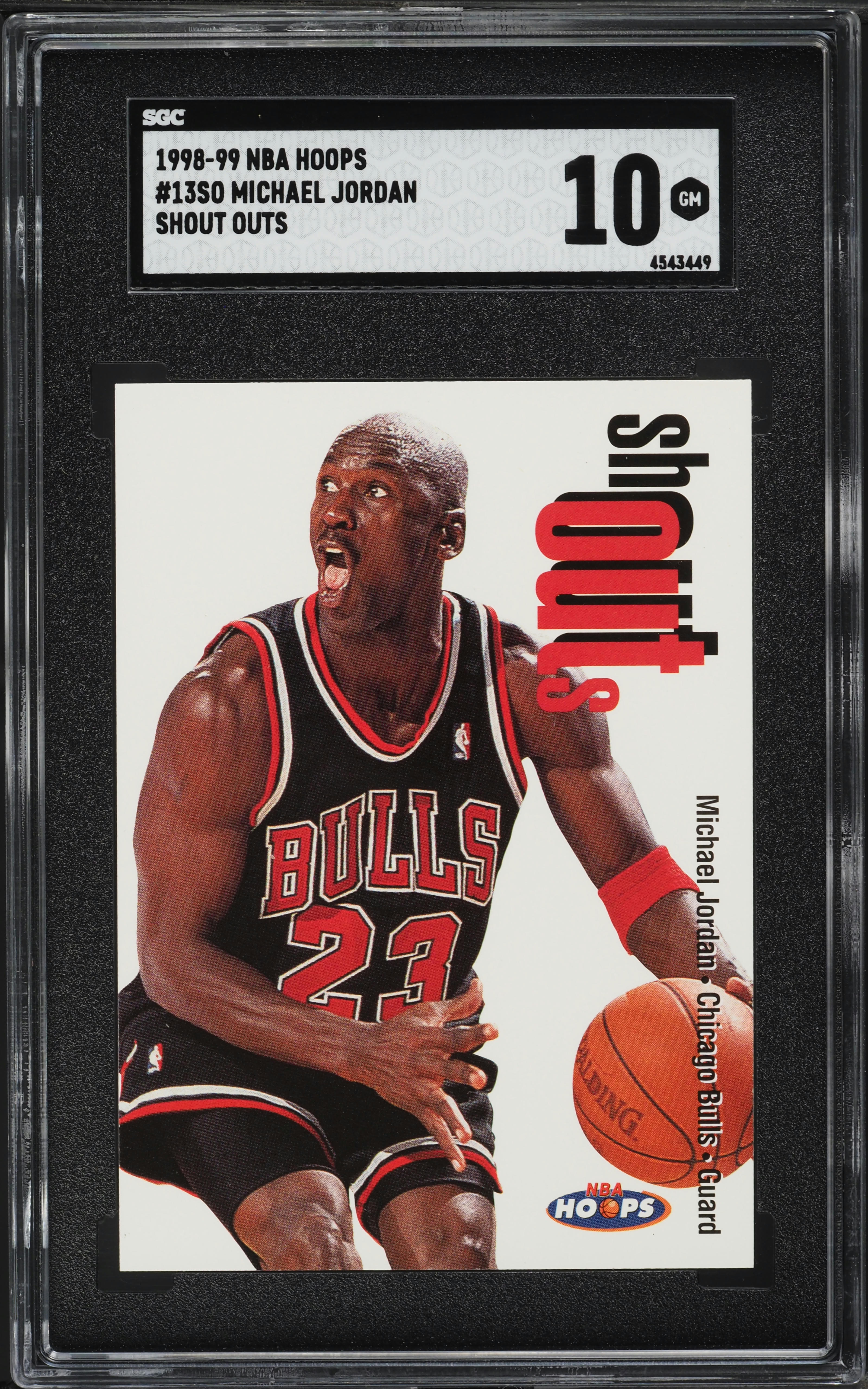 1998 Hoops Shout Outs Michael Jordan #13SO SGC 10 GEM MINT