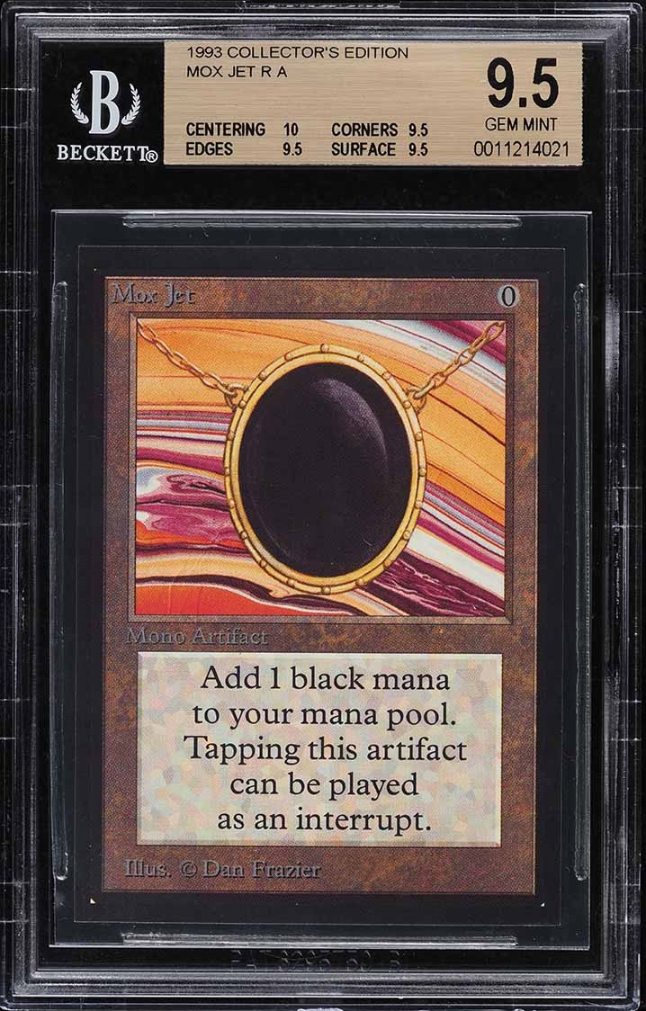 1993 Magic The Gathering MTG Collector's Edition Mox Jet BGS 9.5 GEM MINT