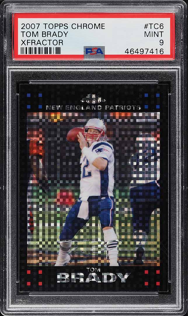 2007 Topps Chrome Xfractor Tom Brady #TC6 PSA 9 MINT