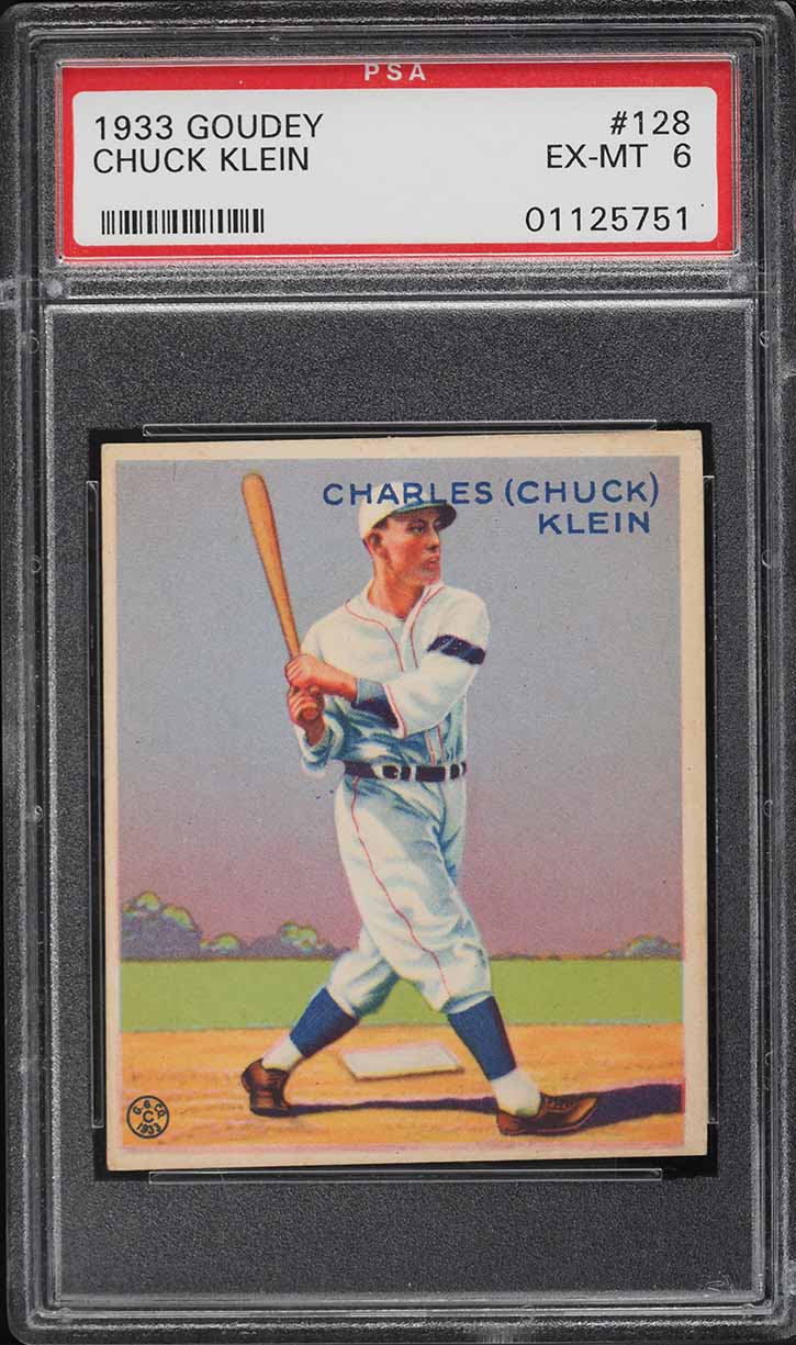 1933 Goudey Chuck Klein #128 PSA 6 EXMT