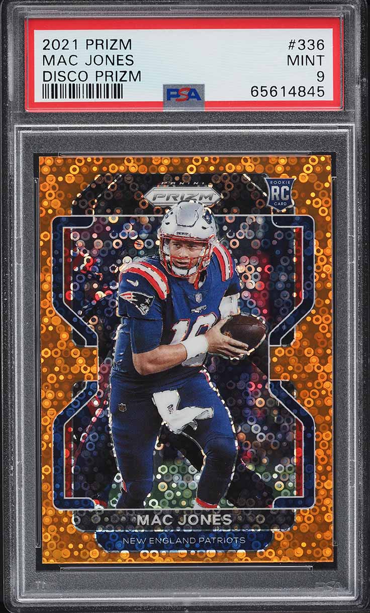 2021 Panini Prizm Disco Mac Jones ROOKIE #336 PSA 9 MINT