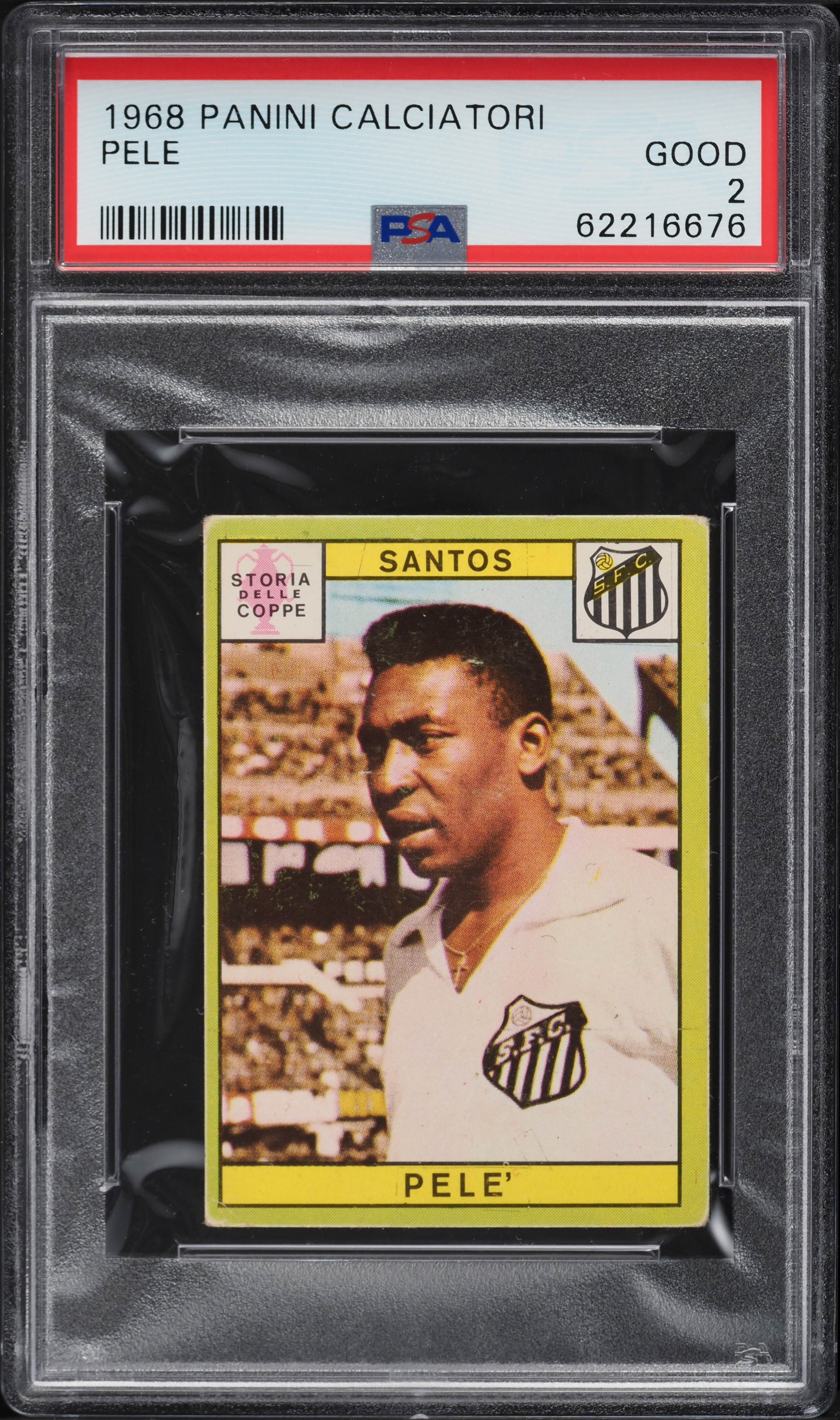 1968 Panini Calciatori Soccer Pele PSA 2 GD