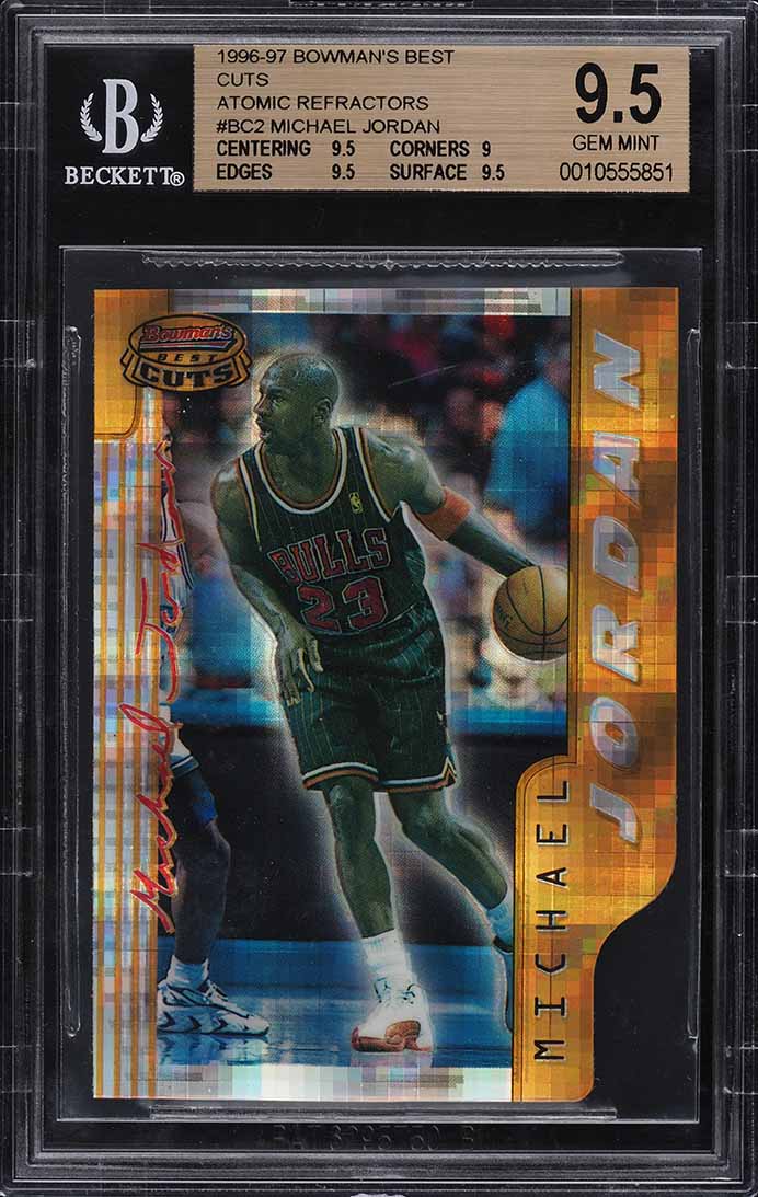 1996 Bowman's Best Cuts Atomic Refractor Michael Jordan #BC2 BGS 9.5 GEM MINT
