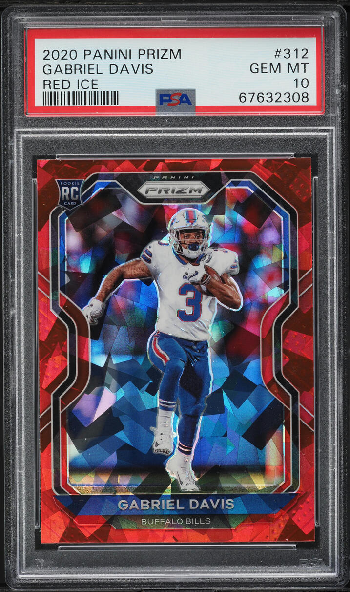 2020 Panini Prizm Red Ice Prizms Gabriel Davis ROOKIE #312 PSA 10 GEM MINT