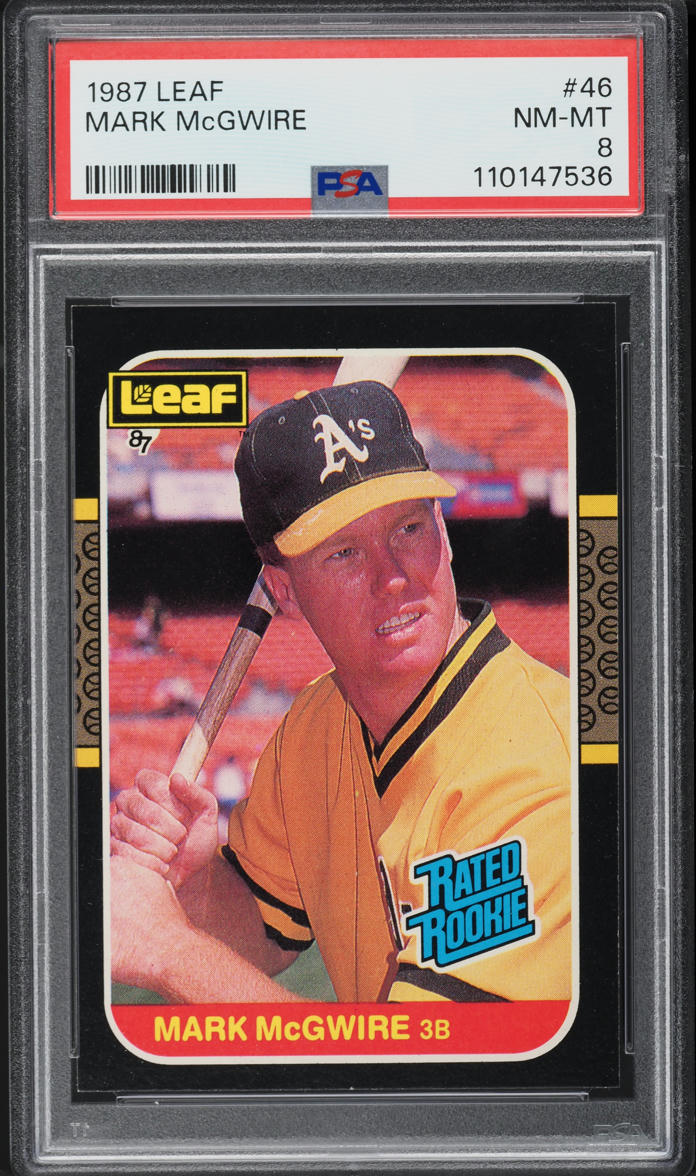 1987 Leaf Mark McGwire ROOKIE #46 PSA 8 NM-MT