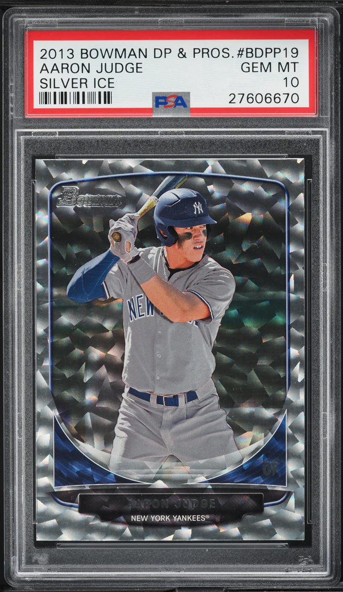 2013 Bowman Draft Picks Silver Ice Aaron Judge PROSPECT #BDPP19 PSA 10 GEM MINT