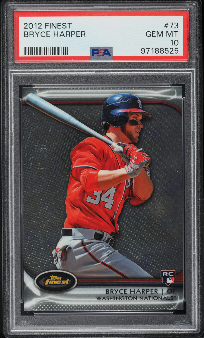 2012 Finest Bryce Harper ROOKIE #73 PSA 10 GEM MINT