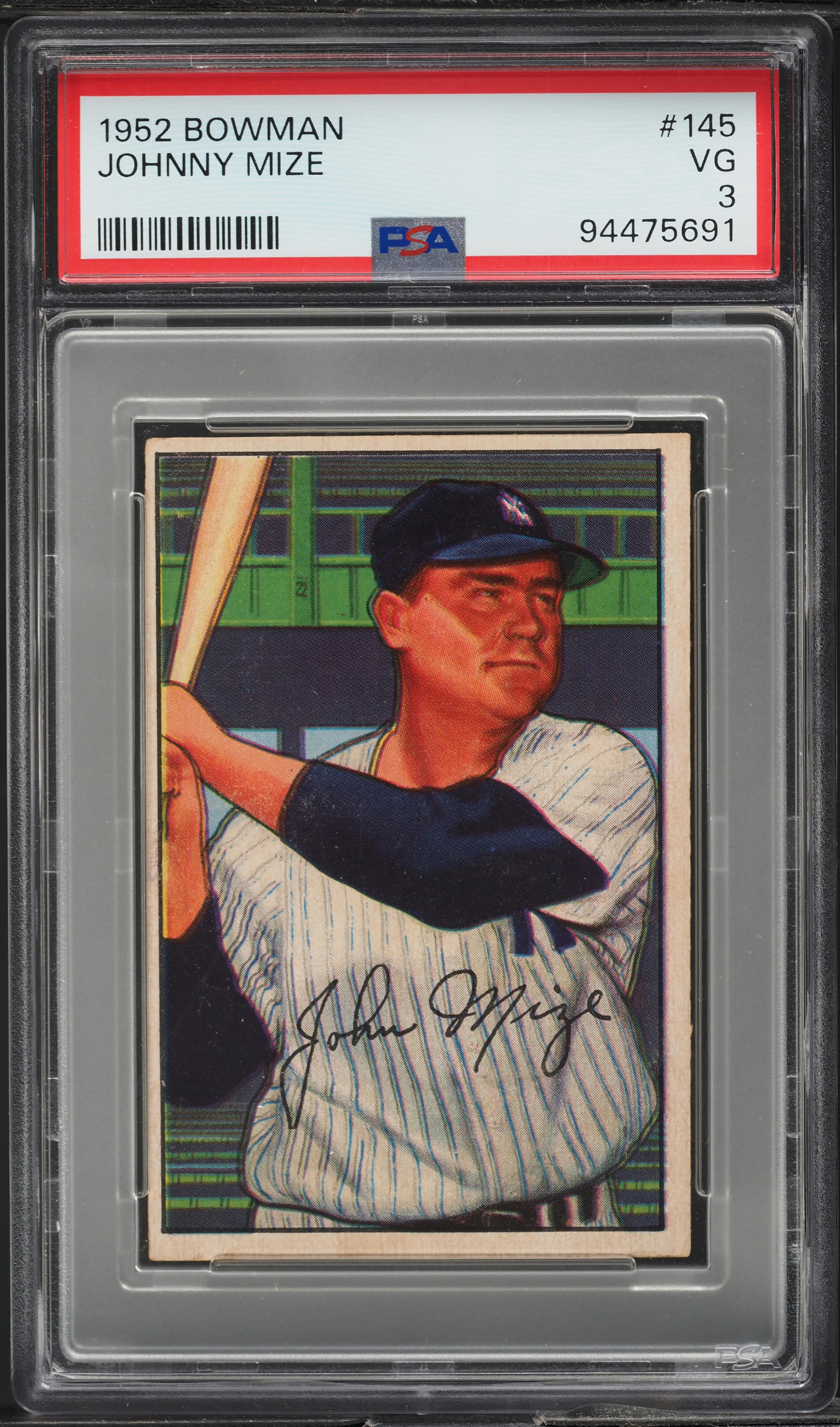 1952 Bowman Johnny Mize #145 PSA 3 VG