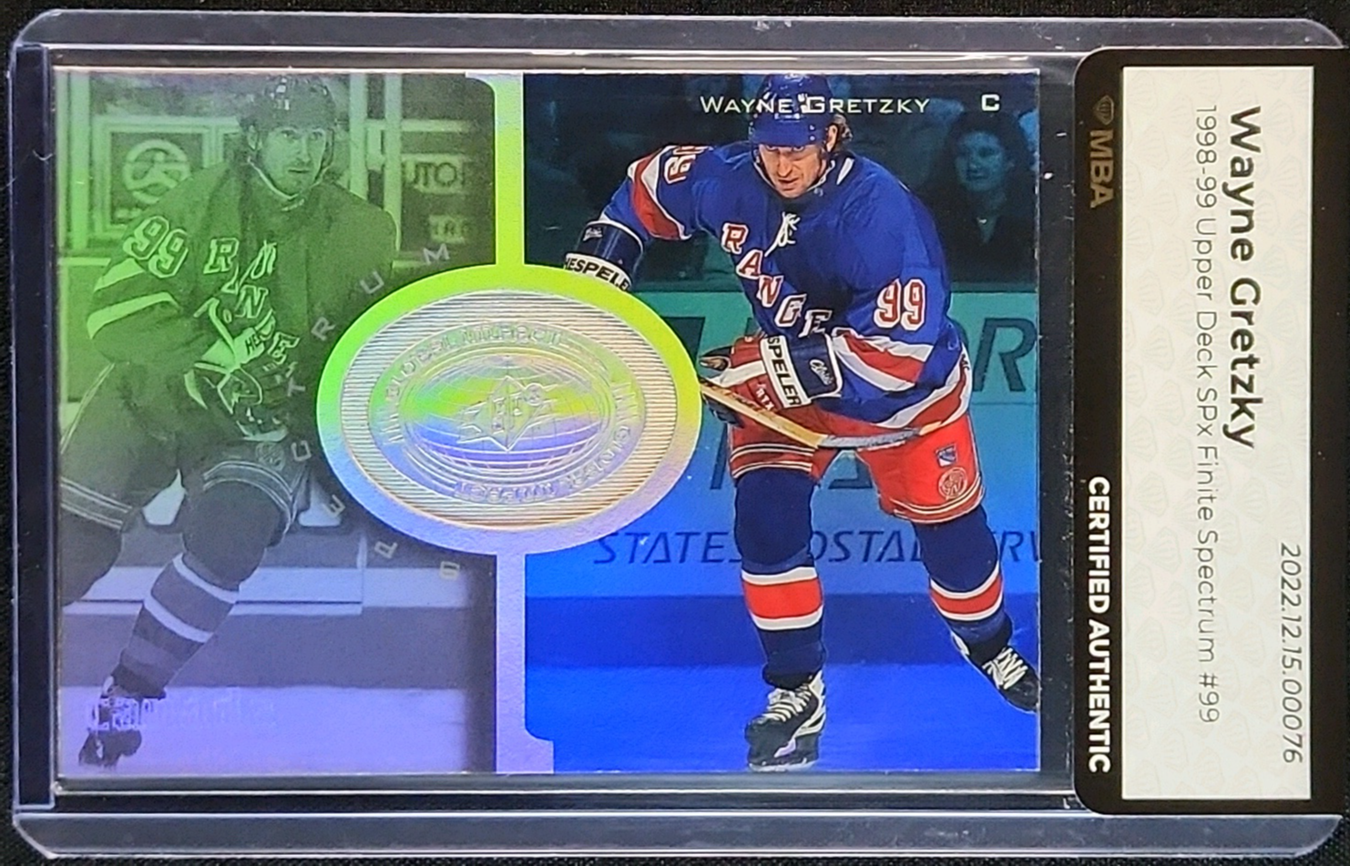 1998 SPx Finite Spectrum Wayne Gretzky /225 #99 MBA AUTH