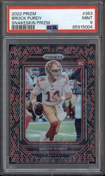 2022 Panini Prizm Snakeskin #353 Brock Purdy RC PSA 9
