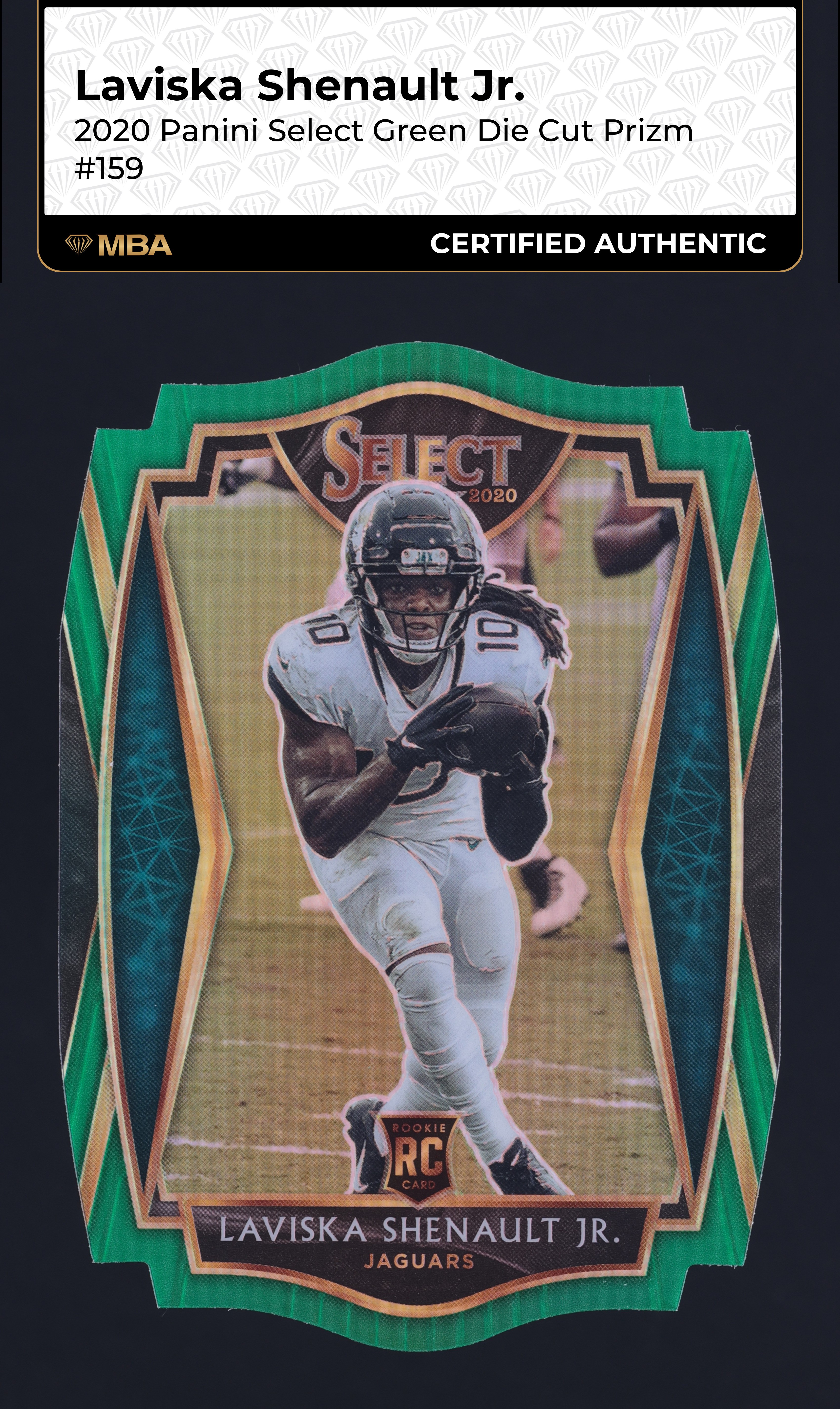 2020 Select Premier Level Green Prizm Laviska Shenault Jr. ROOKIE 5/5 MBA AUTH