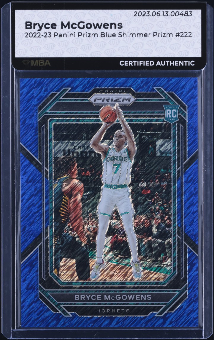 2022 Panini Prizm Blue Shimmer Bryce McGowens ROOKIE /35 #222 MBA AUTH