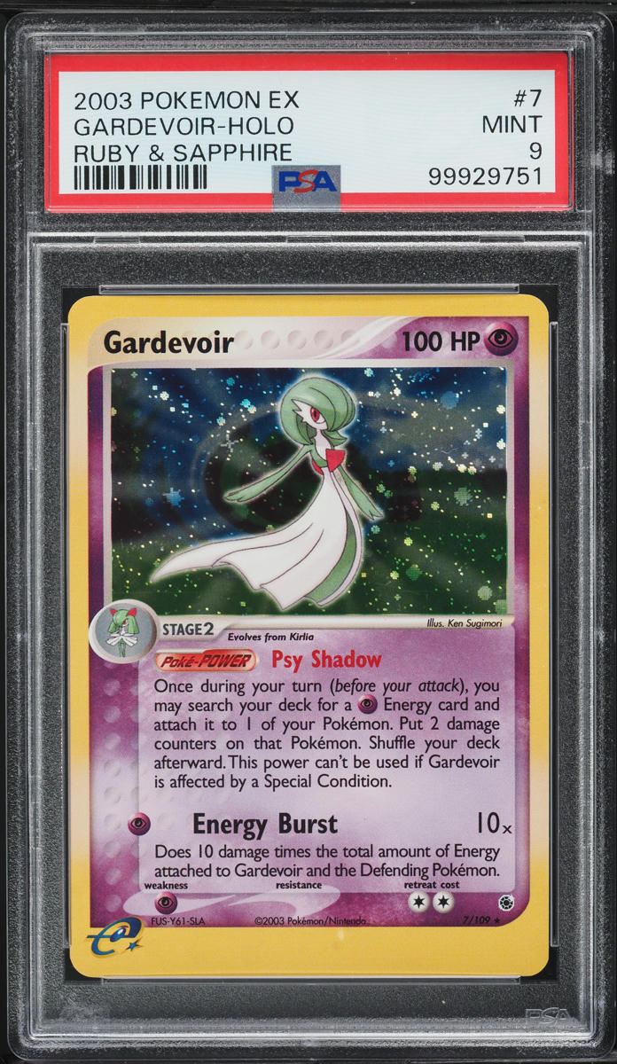 2003 Pokemon EX Ruby & Sapphire Holo Gardevoir #7 PSA 9 MINT