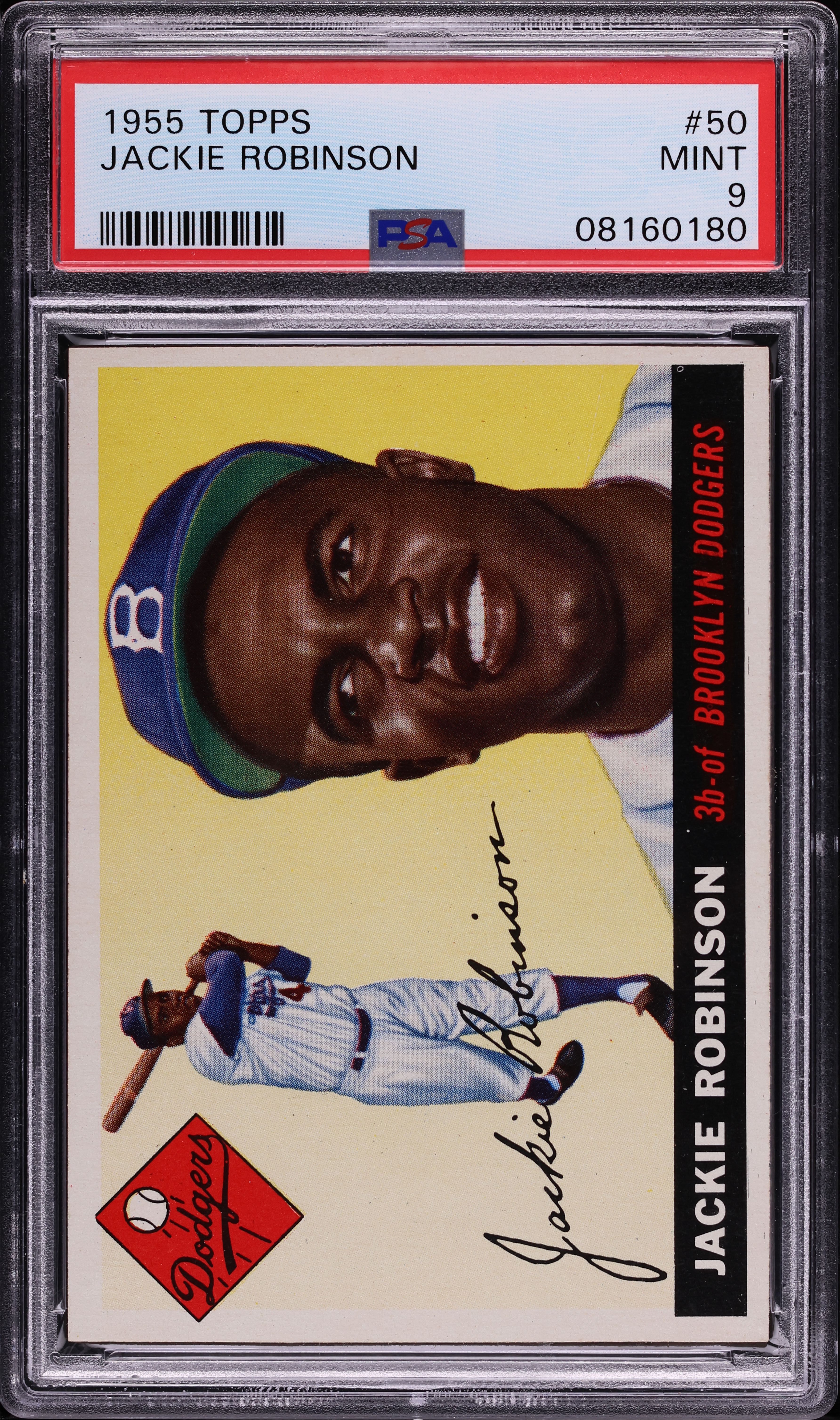 1955 Topps Jackie Robinson #50 PSA 9 MINT
