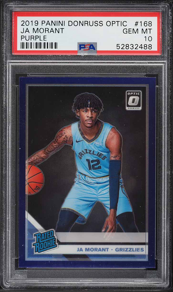 2019 Donruss Optic Purple Ja Morant ROOKIE #168 PSA 10 GEM MINT