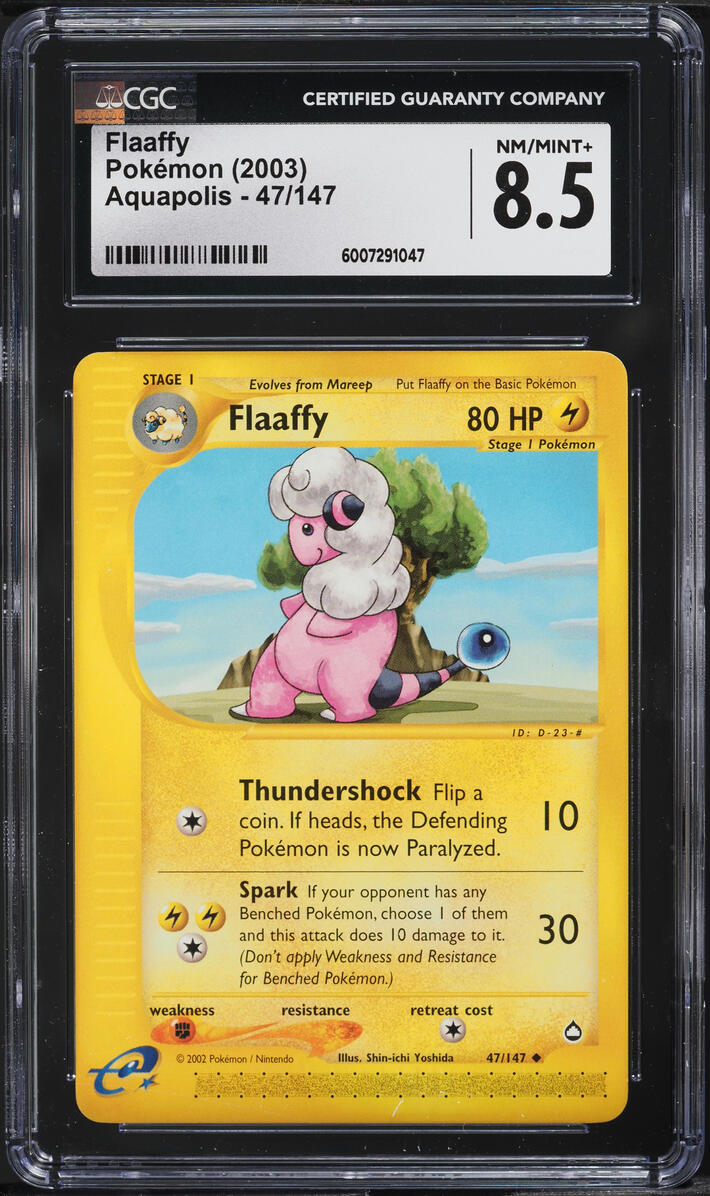 2003 Pokemon Aquapolis Flaaffy #47 CGC 8.5 NM-MT+
