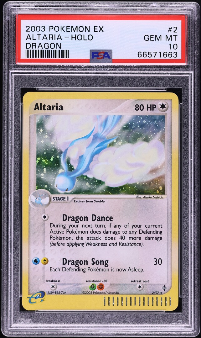 2003 Pokemon EX Dragon Holo Altaria #2 PSA 10 GEM MINT