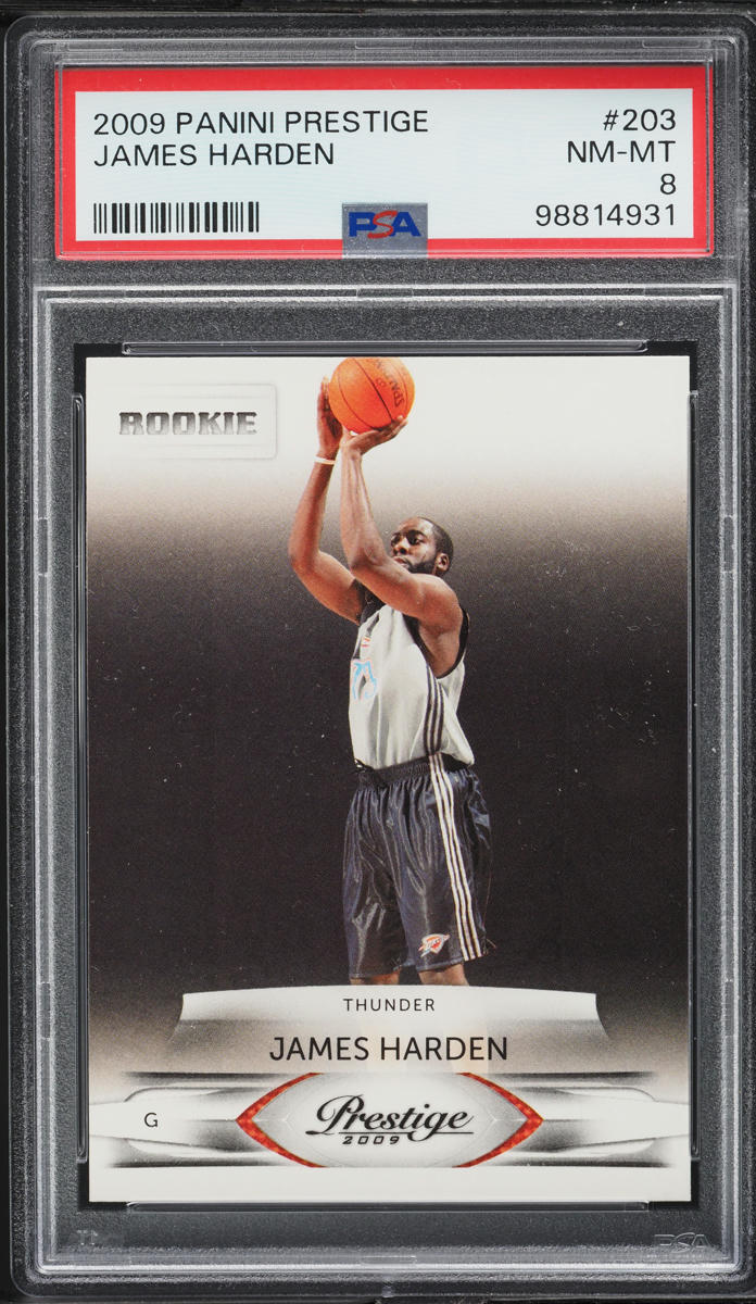 2009 Panini Prestige James Harden ROOKIE #203 PSA 8 NM-MT