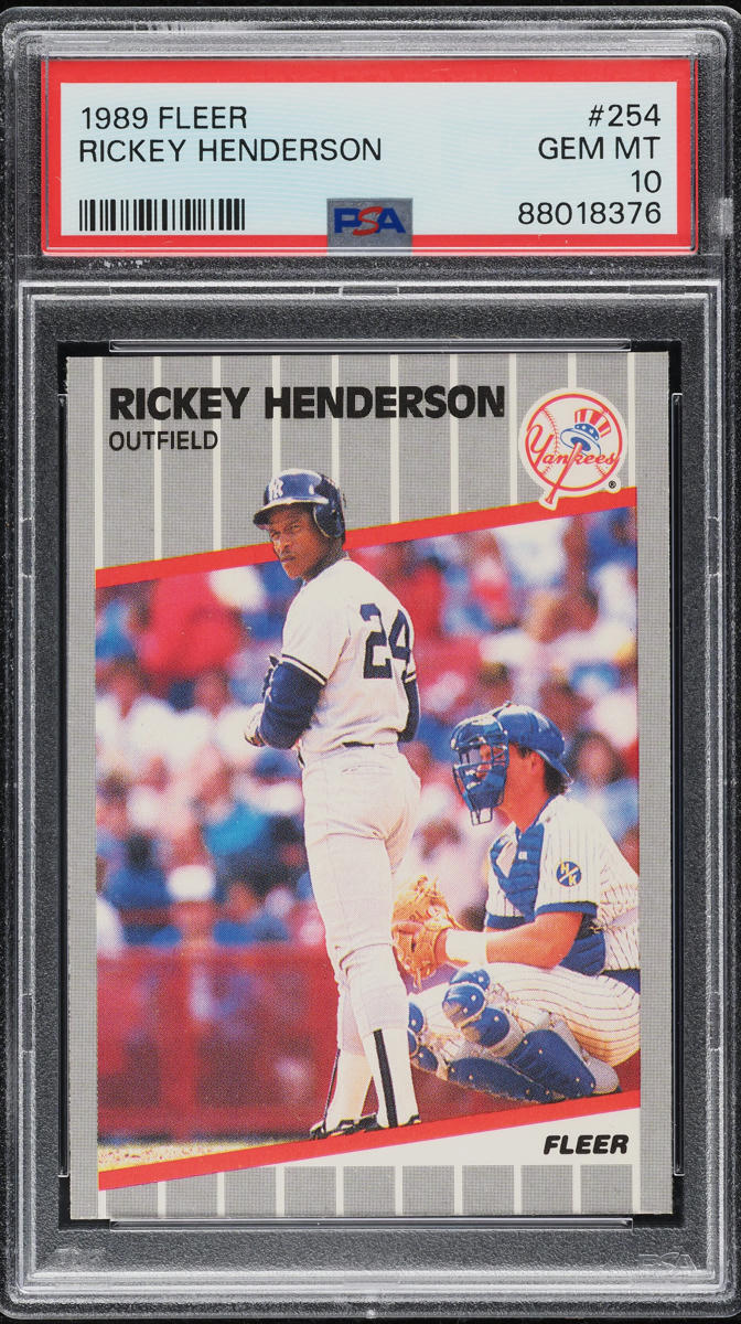 1989 Fleer Rickey Henderson #254 PSA 10 GEM MINT