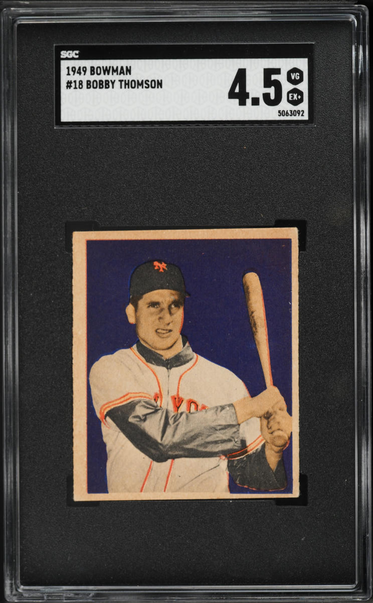 1949 Bowman Bobby Thomson #18 SGC 4.5 VGEX+